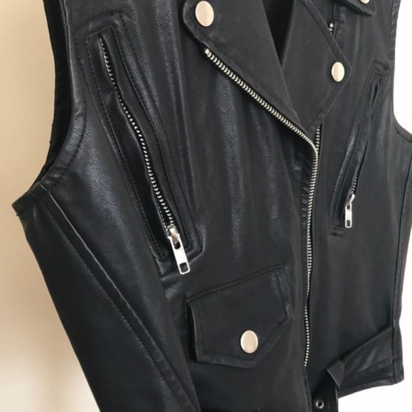 NWOT UO Alice Ritter Vegan Leather Moto Vest - Picture 2 of 5